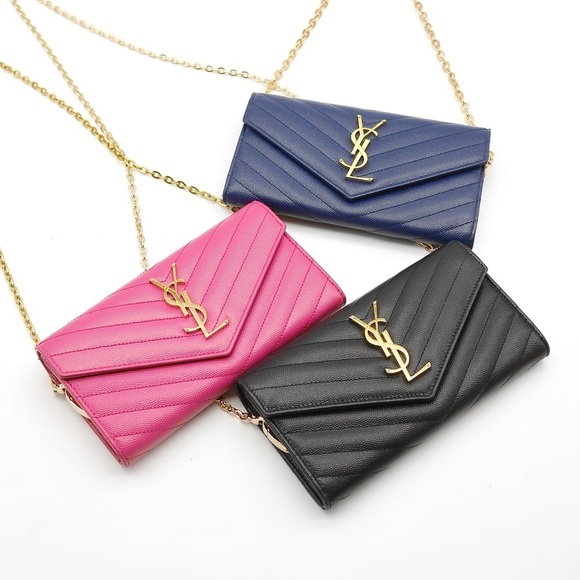 🍓YSL Monogram Flap Wallet in Grained Leather - Picture 4 of 12